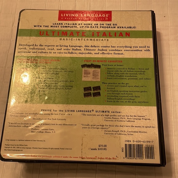 Living language ultimate Italian basic intermediate cassette tape program - Picture 2 of 6